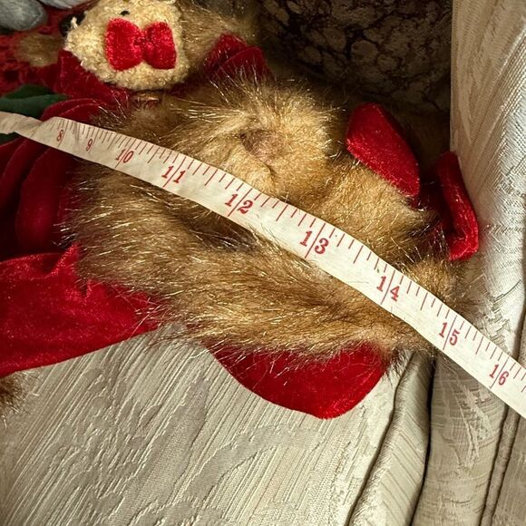 Tender Hearted Collectibles Teddy Bear with Baby Teddy Christmas Red Green - Picture 4 of 4